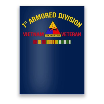 1st Armored Division Vietnam Veteran Old Ironsides Veteran Poster