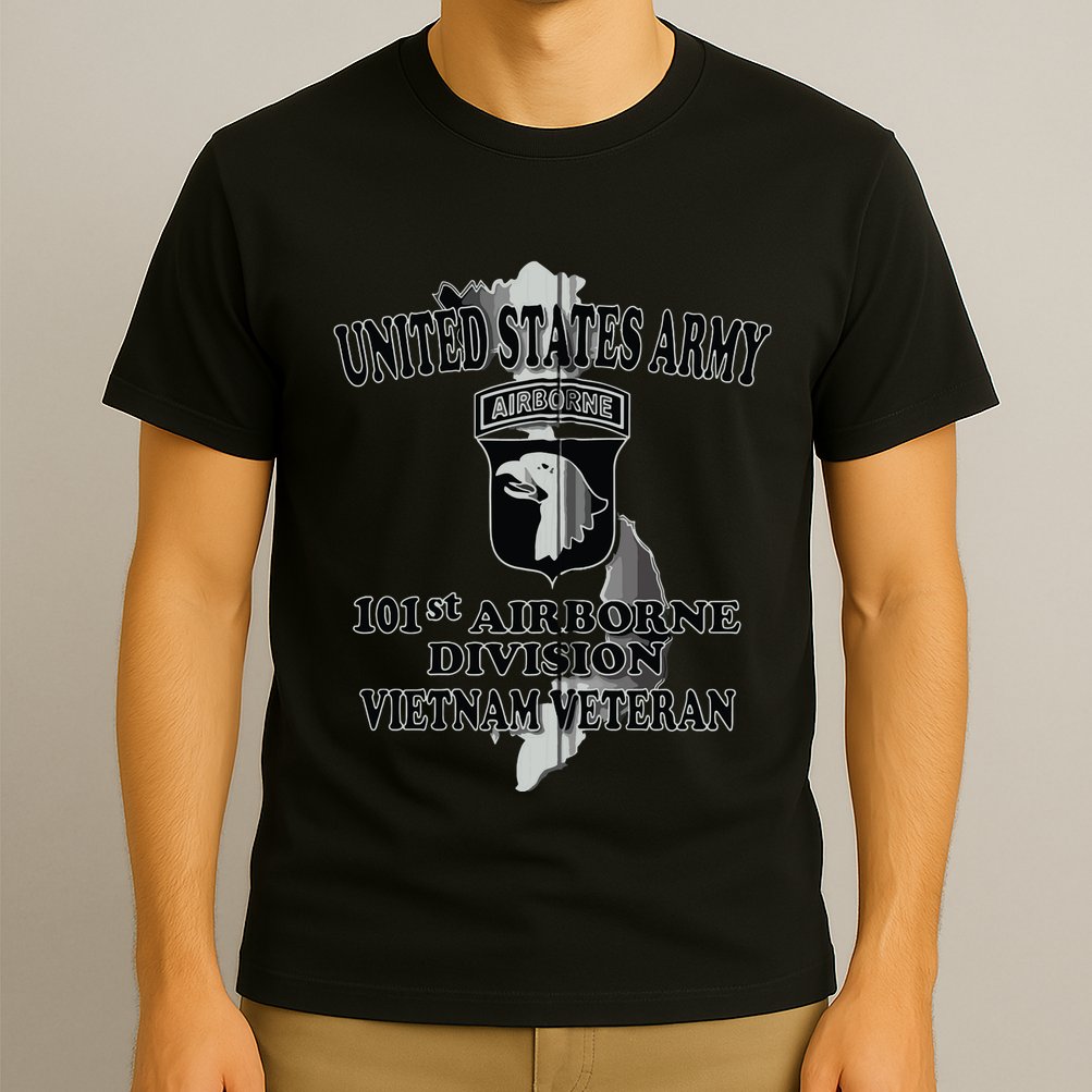 101st Airborne Division Vietnam Veteran Zip Hoodie T-Shirt