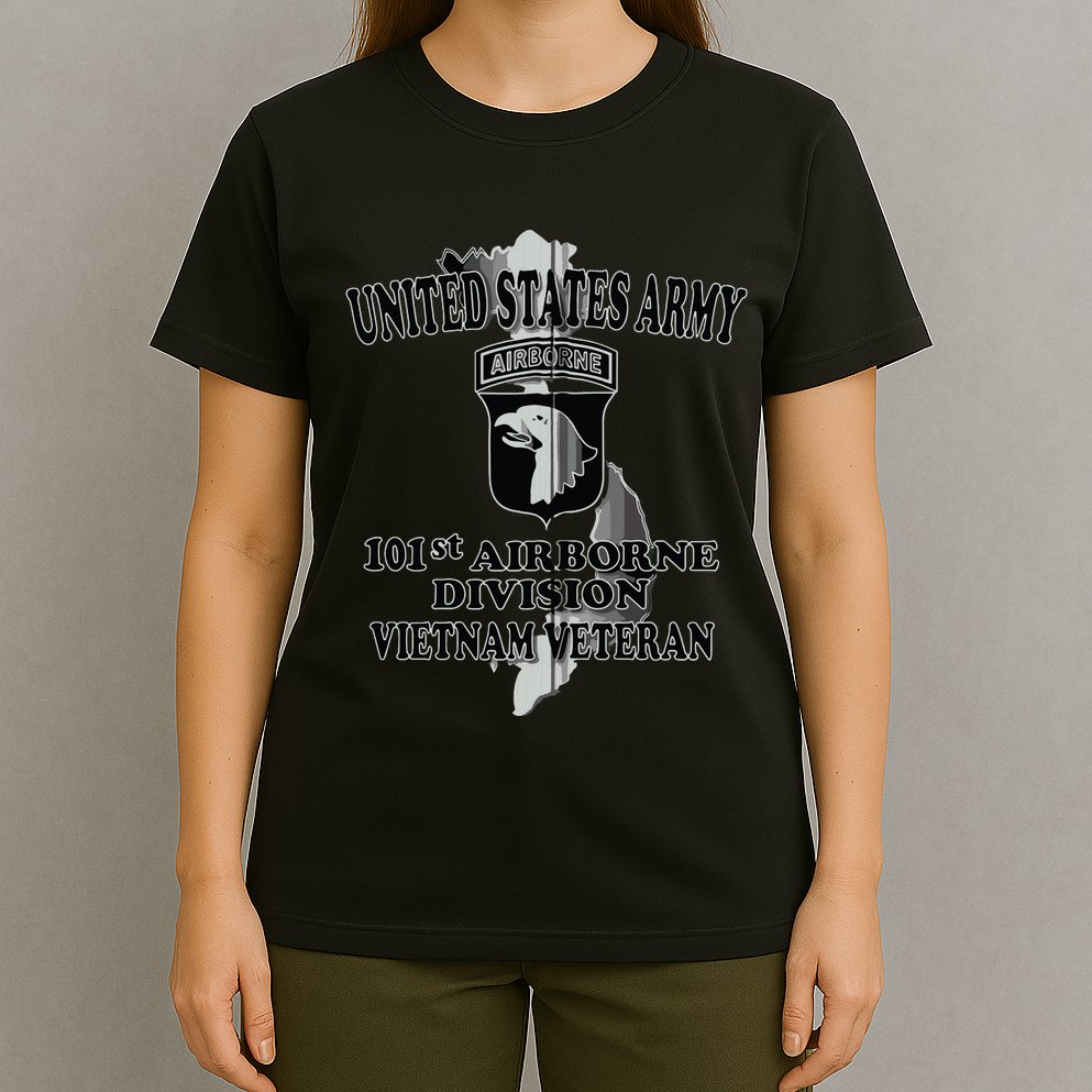 101st Airborne Division Vietnam Veteran Zip Hoodie T-Shirt