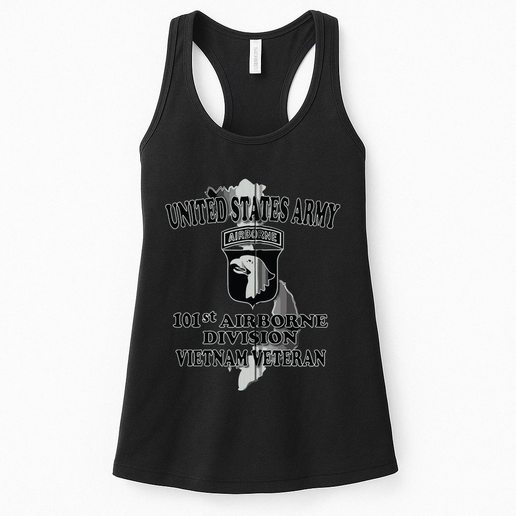 101st Airborne Division Vietnam Veteran Zip Hoodie Womens Tank Top
