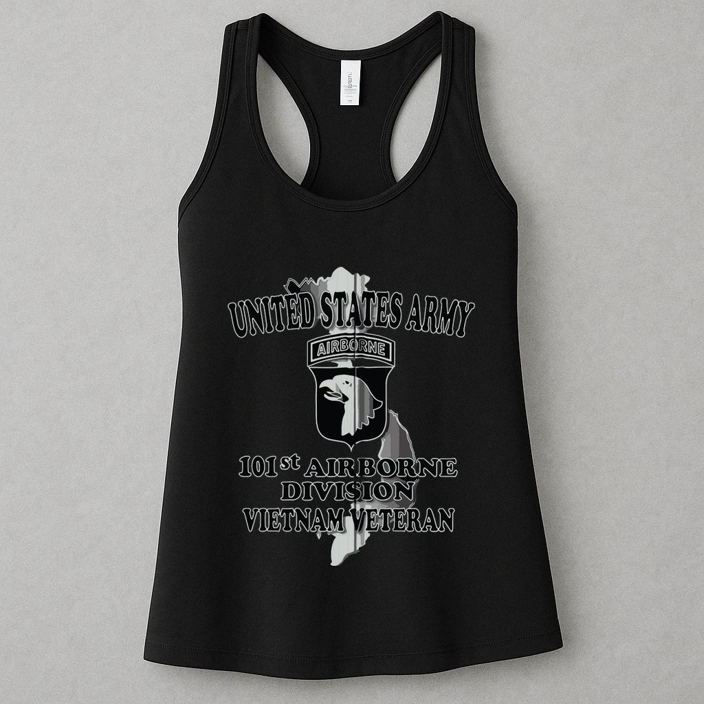 101st Airborne Division Vietnam Veteran Zip Hoodie Womens Tank Top