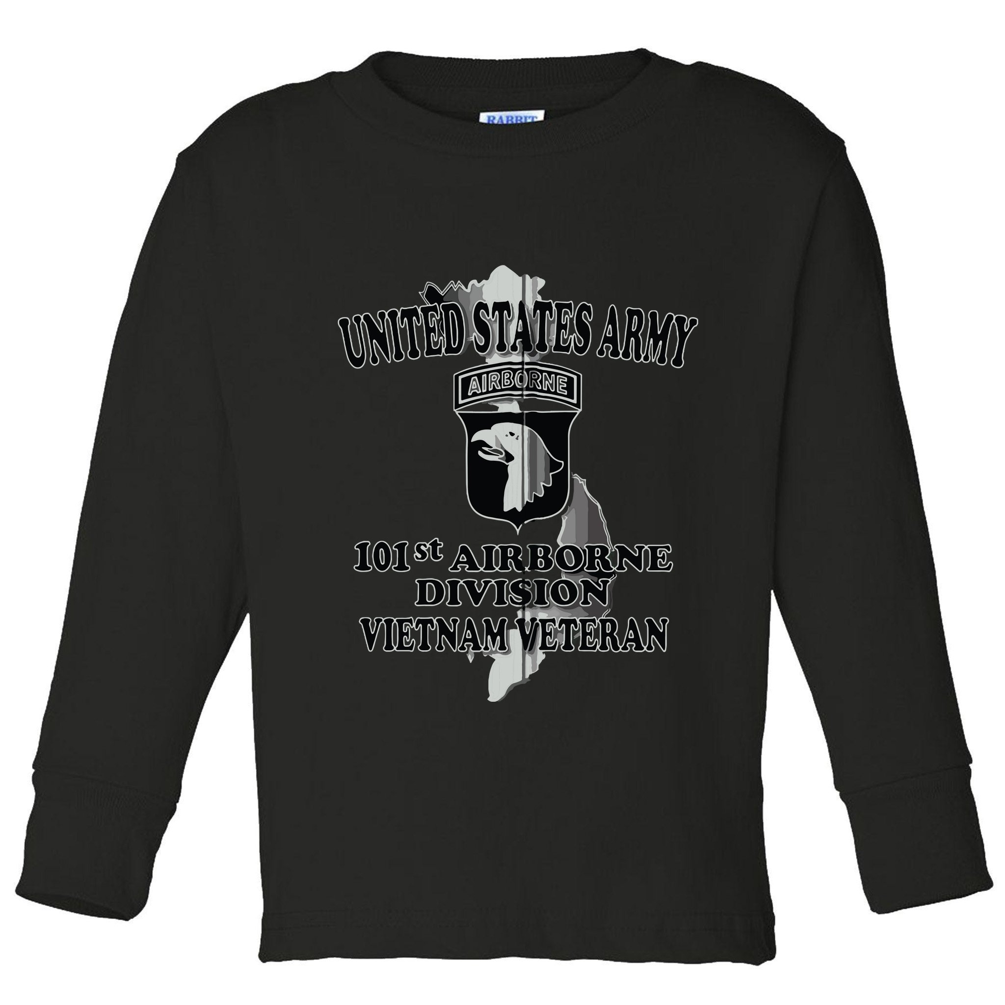 101st Airborne Division Vietnam Veteran Zip Hoodie Toddler Long Sleeve Shirt