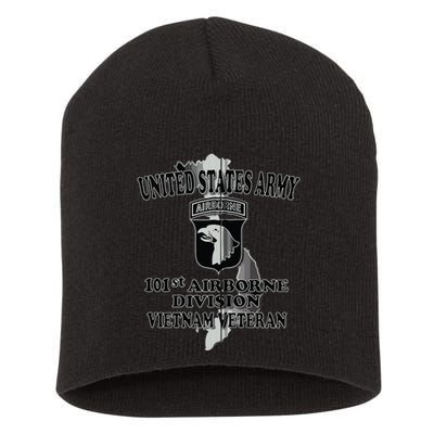 101st Airborne Division Vietnam Veteran Zip Hoodie Short Acrylic Beanie