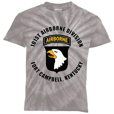 101st Airborne Division Fort Campbell Kentucky Emblem Kids Tie-Dye T-Shirt