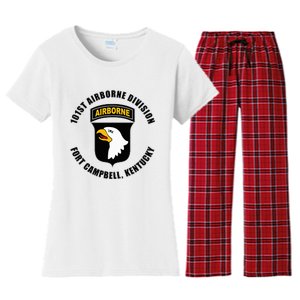 101st Airborne Division Fort Campbell Kentucky Emblem Women's Flannel Pajama Set