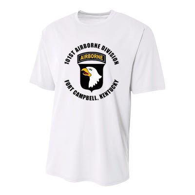 101st Airborne Division Fort Campbell Kentucky Emblem Youth Performance Sprint T-Shirt