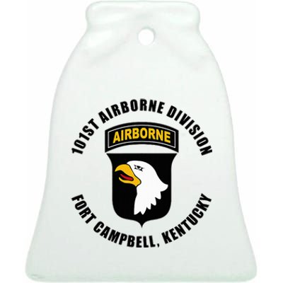 101st Airborne Division Fort Campbell Kentucky Emblem Ceramic Bell Ornament