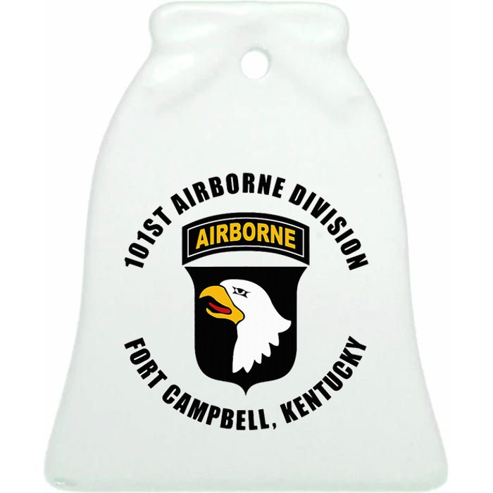 101st Airborne Division Fort Campbell Kentucky Emblem Ceramic Bell Ornament