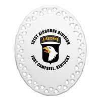 101st Airborne Division Fort Campbell Kentucky Emblem Ceramic Oval Ornament