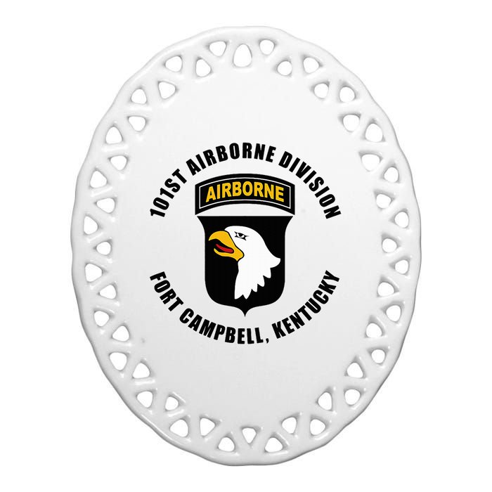 101st Airborne Division Fort Campbell Kentucky Emblem Ceramic Oval Ornament