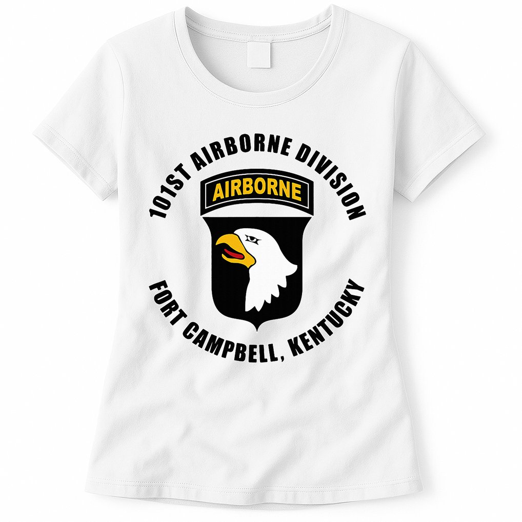 101st Airborne Division Fort Campbell Kentucky Emblem Womens T-Shirt