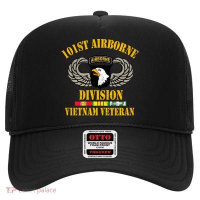 101st Airborne Division Vietnam Veteran Gift Veterans Day Gift High Crown Mesh Back Trucker Hat