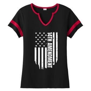 14th Amendment Flag Political America Usa Rights Ladies Halftime Notch Neck Tee