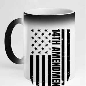 14th Amendment Flag Political America Usa Rights 11oz Black Color Changing Mug