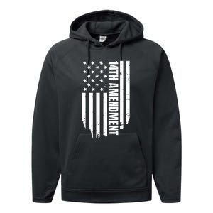 14th Amendment Flag Political America Usa Rights Performance Fleece Hoodie