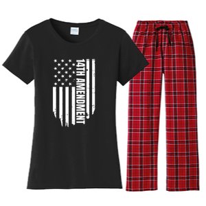 14th Amendment Flag Political America Usa Rights Women's Flannel Pajama Set