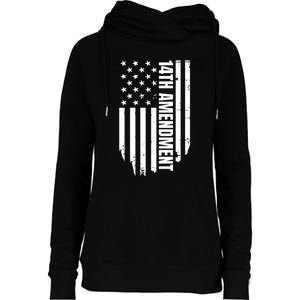 14th Amendment Flag Political America Usa Rights Womens Funnel Neck Pullover Hood