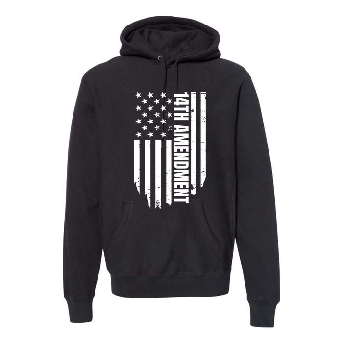 14th Amendment Flag Political America Usa Rights Premium Hoodie