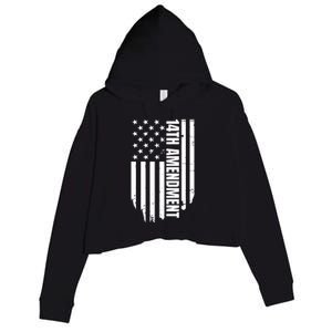 14th Amendment Flag Political America Usa Rights Crop Fleece Hoodie