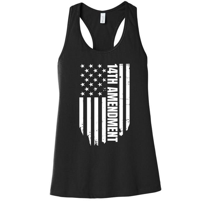 14th Amendment Flag Political America Usa Rights Women's Racerback Tank