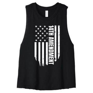 14th Amendment Flag Political America Usa Rights Women's Racerback Cropped Tank