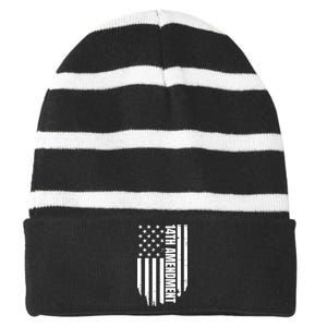 14th Amendment Flag Political America Usa Rights Striped Beanie with Solid Band