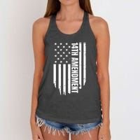 14th Amendment Flag Political America Usa Rights Women's Knotted Racerback Tank