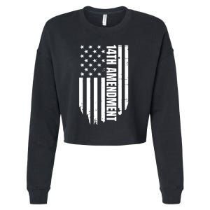 14th Amendment Flag Political America Usa Rights Cropped Pullover Crew