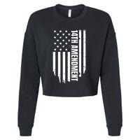 14th Amendment Flag Political America Usa Rights Cropped Pullover Crew