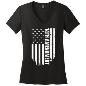 14th Amendment Flag Political America Usa Rights Women's V-Neck T-Shirt