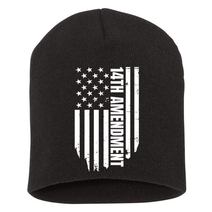 14th Amendment Flag Political America Usa Rights Short Acrylic Beanie