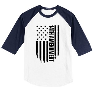 14th Amendment Flag Political America Usa Rights Baseball Sleeve Shirt