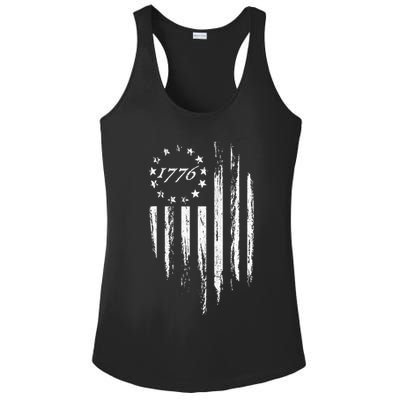 1776 American Flag Betsy Ross 13 Stars Ladies PosiCharge Competitor Racerback Tank