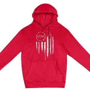 1776 American Flag Betsy Ross 13 Stars Premium Pullover Hoodie