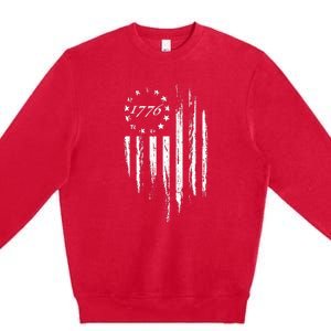 1776 American Flag Betsy Ross 13 Stars Premium Crewneck Sweatshirt