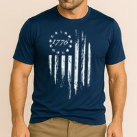1776 American Flag Betsy Ross 13 Stars Cooling Performance Crew T-Shirt