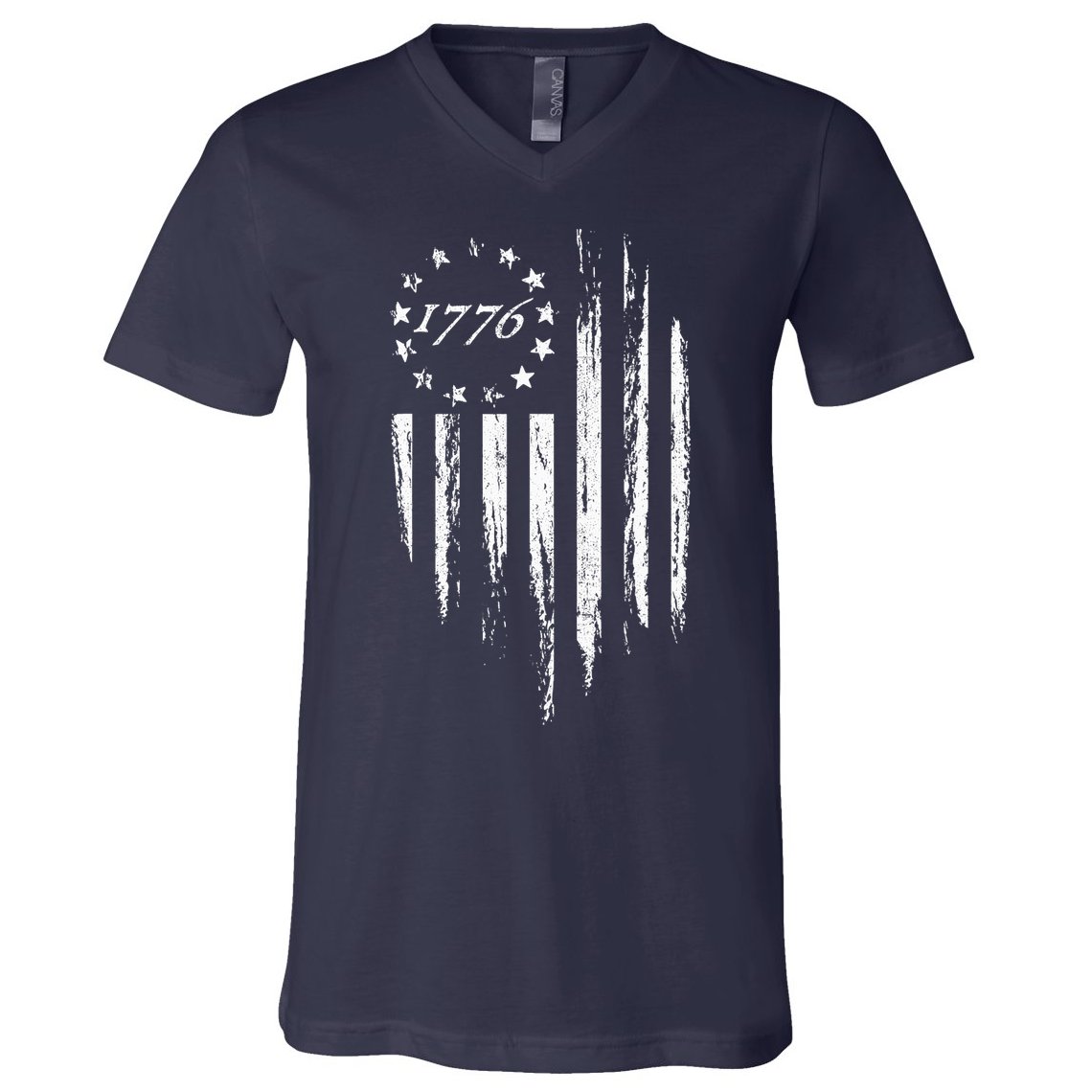 1776 American Flag Betsy Ross 13 Stars V-Neck T-Shirt