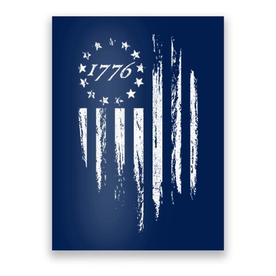 1776 American Flag Betsy Ross 13 Stars Poster