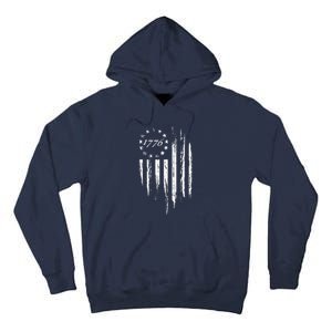 1776 American Flag Betsy Ross 13 Stars Tall Hoodie