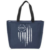 1776 American Flag Betsy Ross 13 Stars Zip Tote Bag
