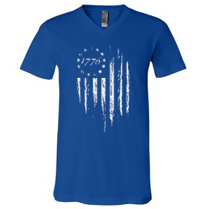 1776 American Flag Betsy Ross 13 Stars Usa V-Neck T-Shirt