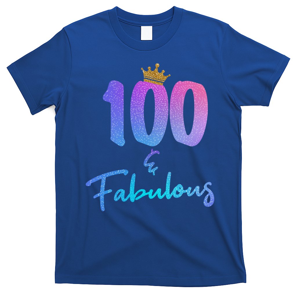 100 And Fabulous For 100th Birthday Cute Gift T-Shirt