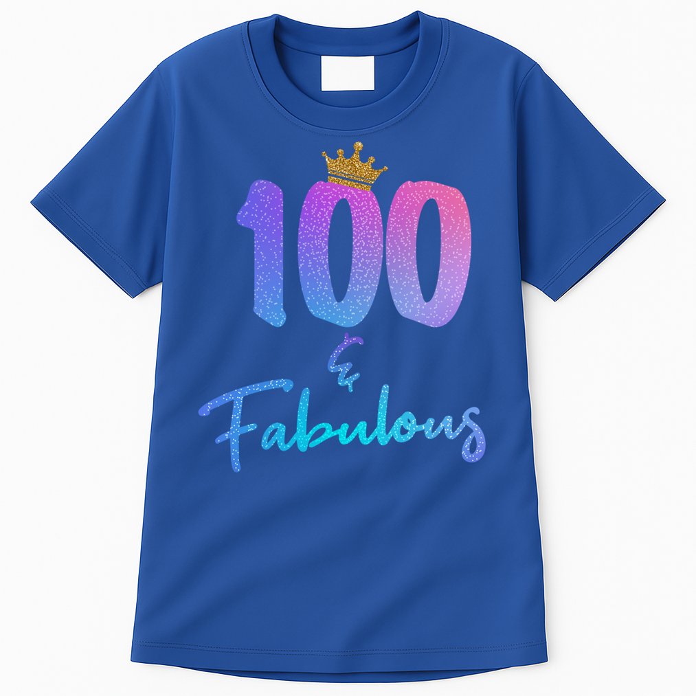 100 And Fabulous For 100th Birthday Cute Gift Tall T-Shirt