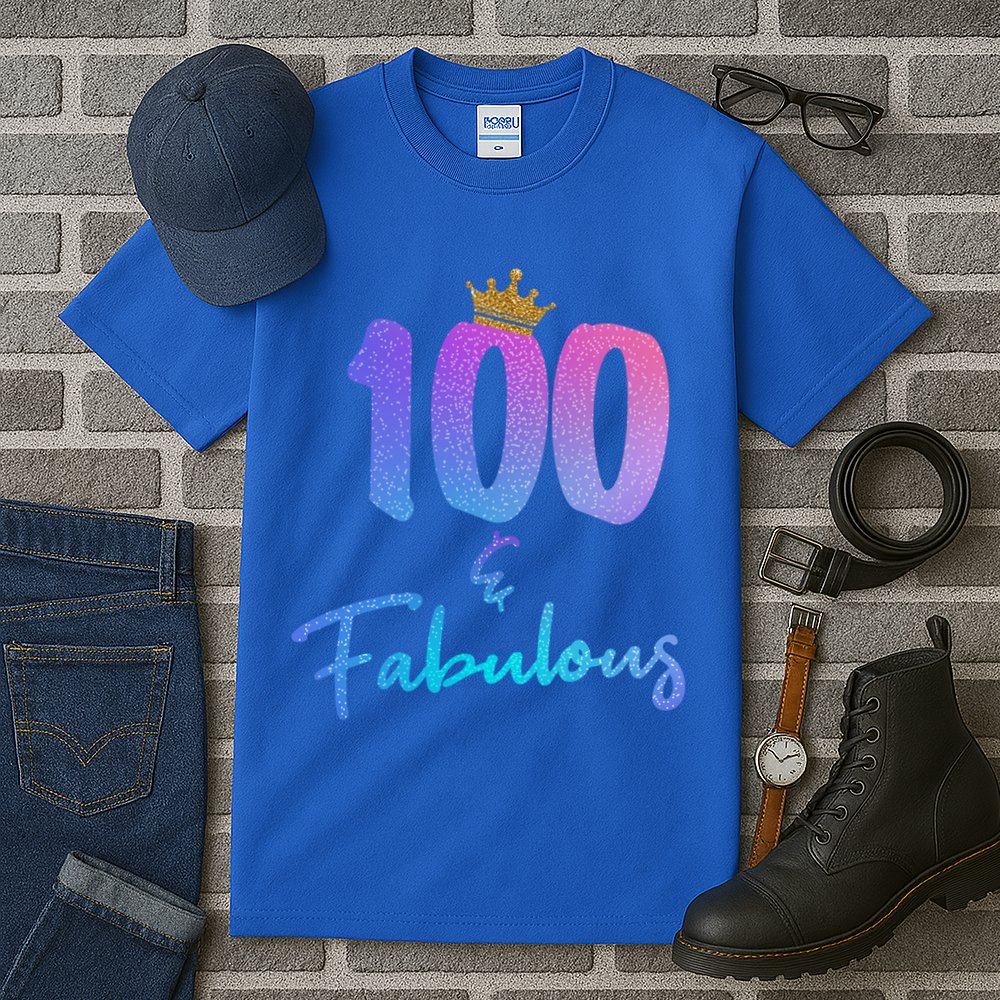 100 And Fabulous For 100th Birthday Cute Gift Tall T-Shirt