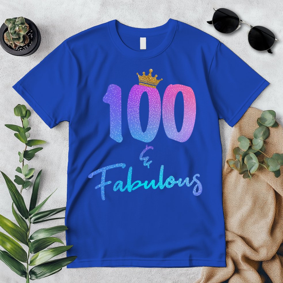 100 And Fabulous For 100th Birthday Cute Gift Premium T-Shirt