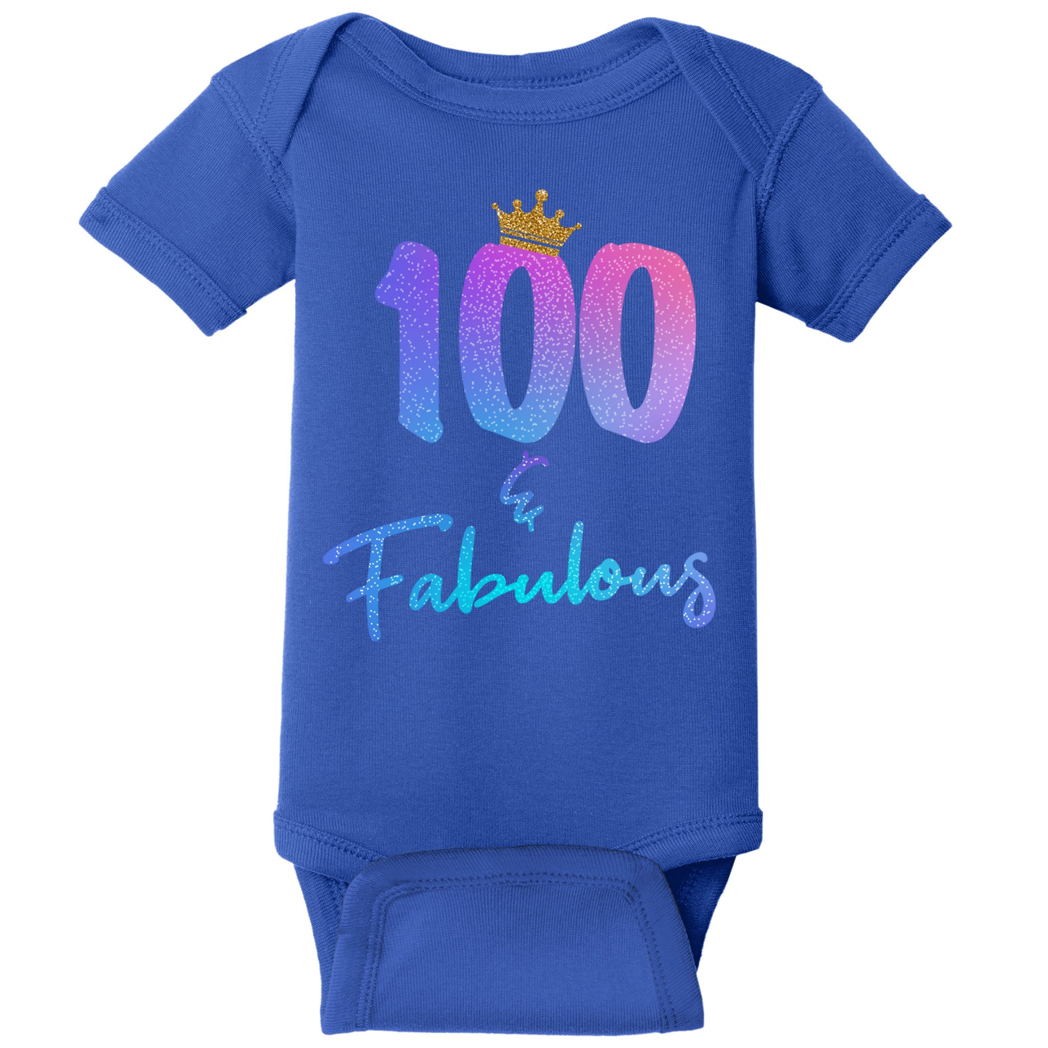 100 And Fabulous For 100th Birthday Cute Gift Baby Bodysuit