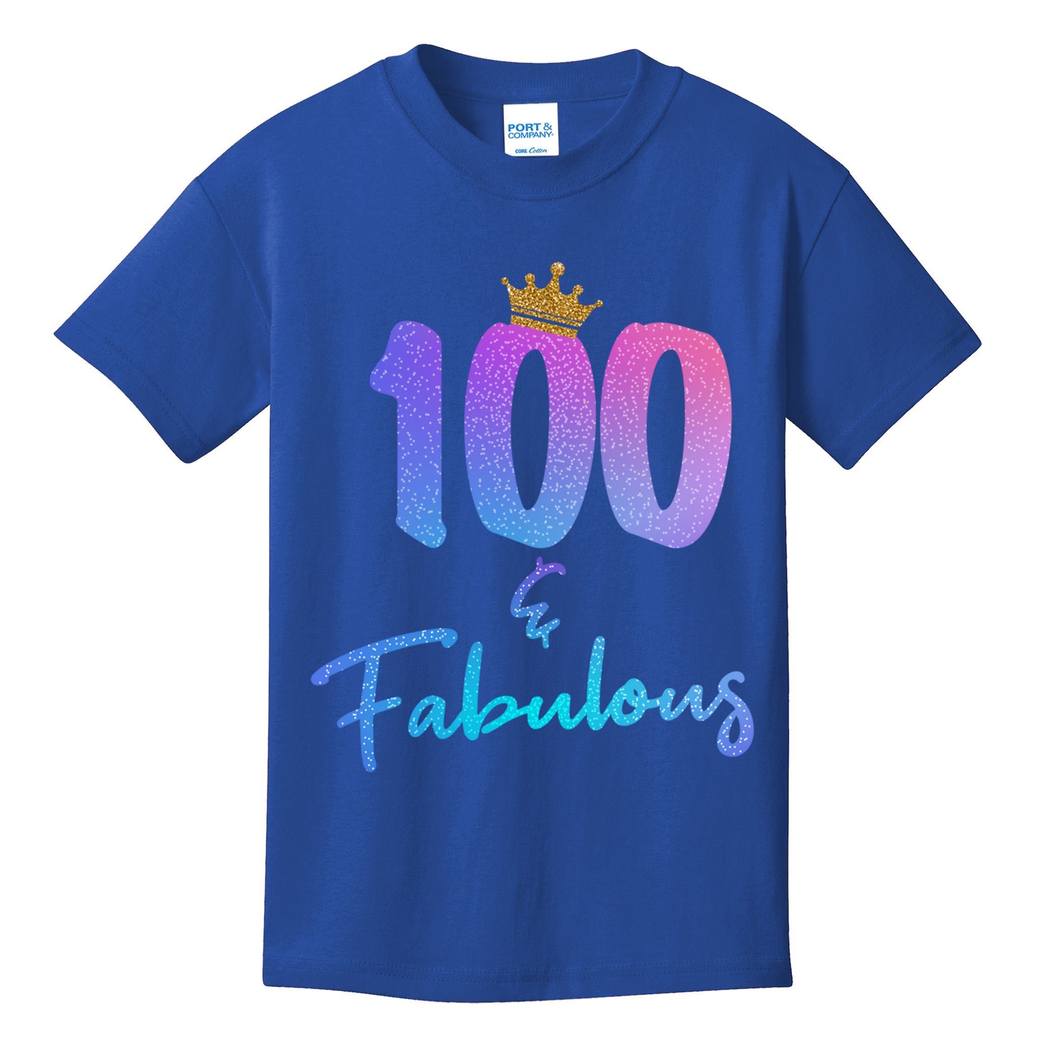 100 And Fabulous For 100th Birthday Cute Gift Kids T-Shirt