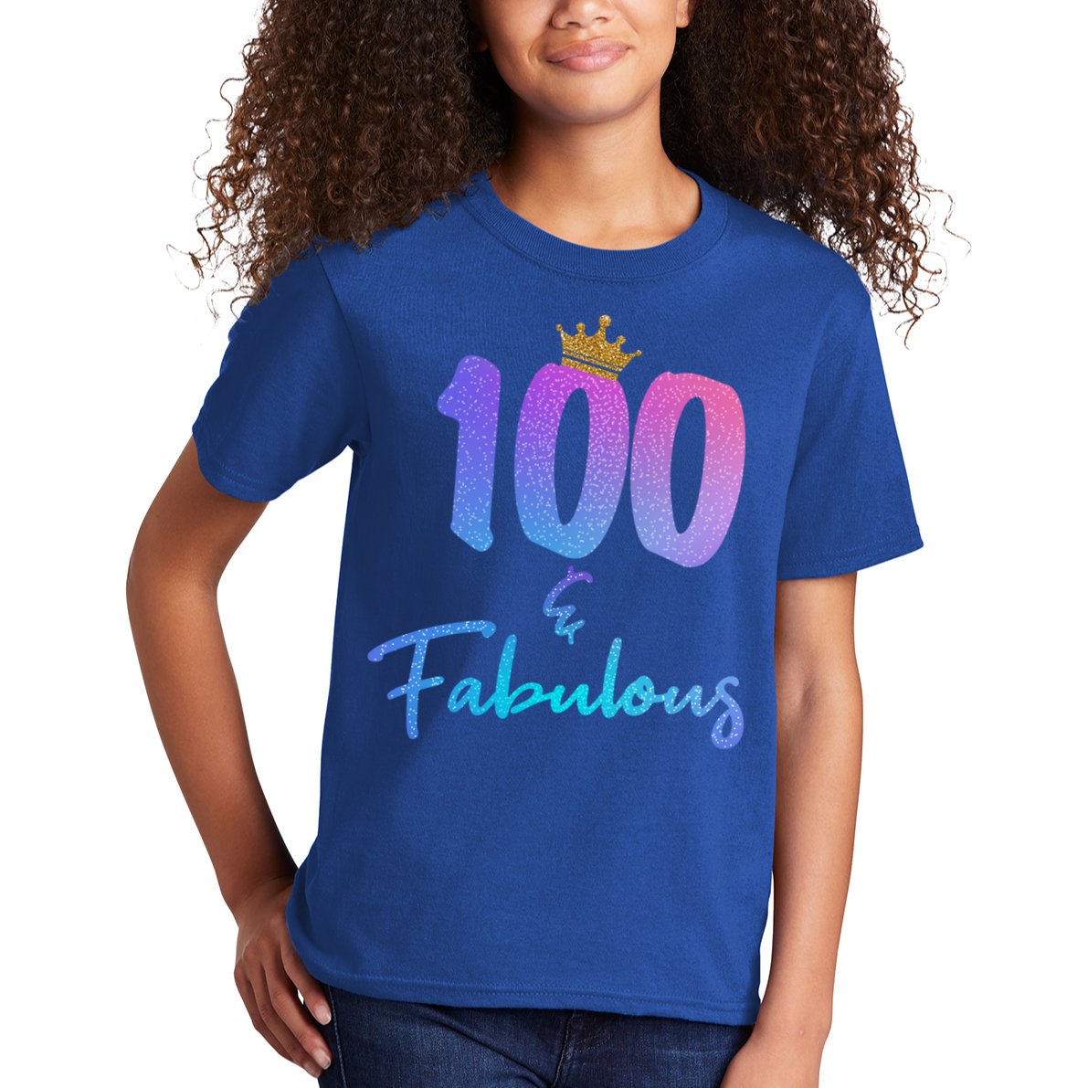 100 And Fabulous For 100th Birthday Cute Gift Kids T-Shirt