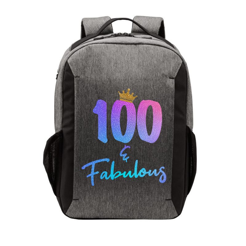 100 And Fabulous For 100th Birthday Cute Gift Vector Backpack
