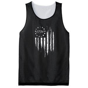 1776 American Flag Betsy Ross 13 Stars USA 4th Of July Mesh Reversible Basketball Jersey Tank